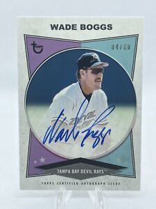 2023 Topps Brooklyn Collection Wade Boggs #AC-WB Auto /60 Tampa Bay Devil Rays