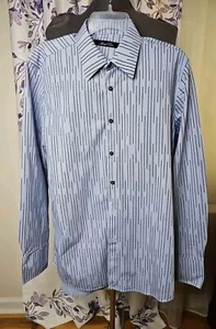 Men's Level Ten Button Down Long Sleeve Shirt Size M Blue  - Picture 1 of 8