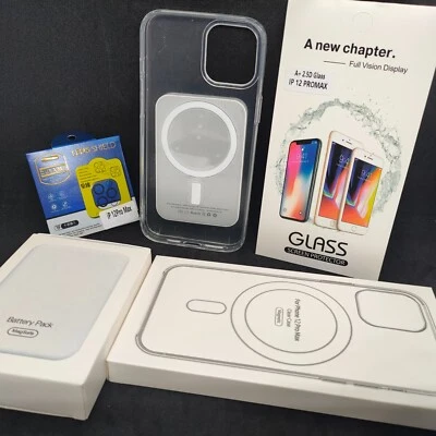 ✅ Cover + Power Bank per IPhone 11 12 13 14 Pro Caricatore Compatibile MAGSAFE - Immagine 1 di 4