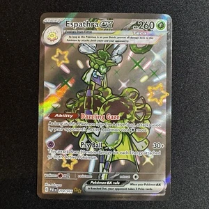 Juego de cartas coleccionables Pokémon Espathra Ex 214/091 Scarlet & Violet Paldean Fates Holo Shiny Ultra - Imagen 1 de 2