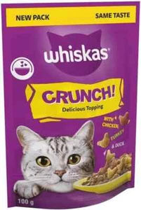 Whiskas Crunch Cat Treats 6 x 100 g- Delicious Topping - Picture 1 of 1