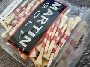 NEU 50 Stück 2-3/4" Holz/rot gestreift Premium Bambus Tee Golf Tees⛳⛳⛳ - Bild 1 von 4