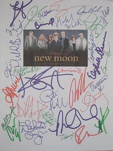 Guión de película firmado Luna Nueva X32 Crepúsculo Kristen Stewart Pattinson Reed reimpresión - Imagen 1 de 1