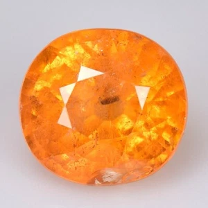 1.60 Ct & 6.5x6x4 mm _ NATURAL MANDARIN SPESSARTINE GARNET OVAL CUT GEMSTONES - Picture 1 of 11