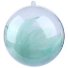 Plastic Round Ball Christmas Clear Bauble Ornament Gift Present Xmas Tree  g P❤M