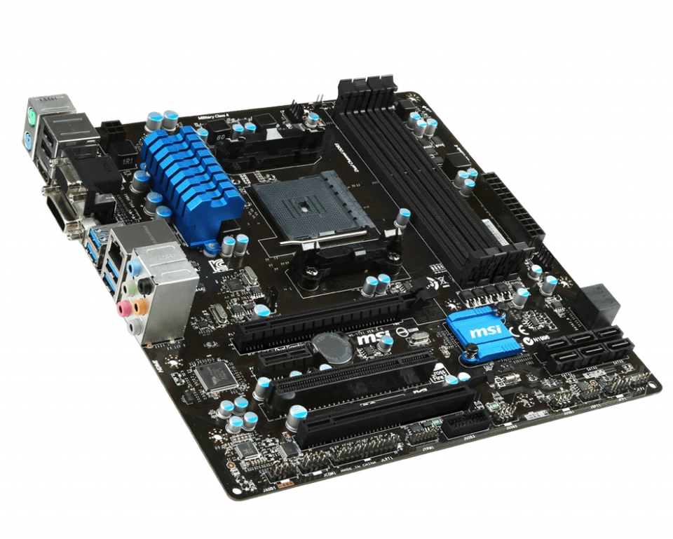FOR MSI A88XM-E45 V2 Motherboard AMD FM2+ DDR3 64G HDMI DVI VGA Micro ATX Board - Image 1 of 3