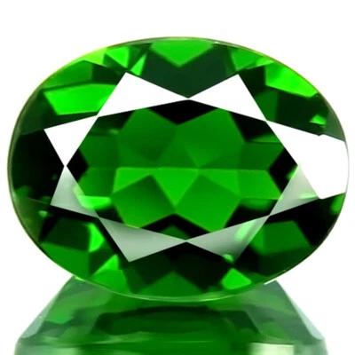CHROME DIOSIDE 2.40ct HUGE NATURAL BEST QUALITY 5A GREEN PERFECT OVAL CUT 9x7mm - Image 1 of 4