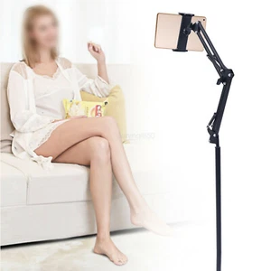 Floor Standing Phone Holder For Cell Phones iPad 360° Adjustable Tablet Stand - Picture 1 of 12
