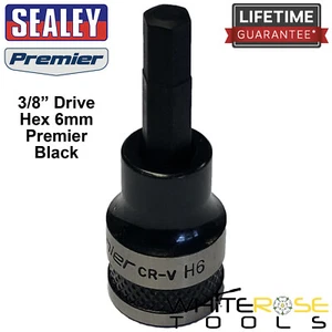 Sealey Hex Key Socket Bit 3/8" Drive Premier Black 6mm Allen Bolt Allan Alan - Picture 1 of 1