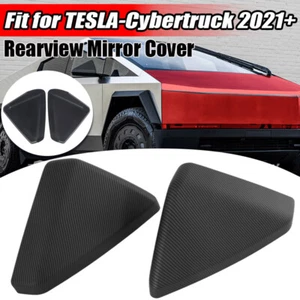 2* For Tesla Cybertruck ABS Carbon Fiber Grain Wing Rear View Mirror Cover Trim - Imagen 1 de 12
