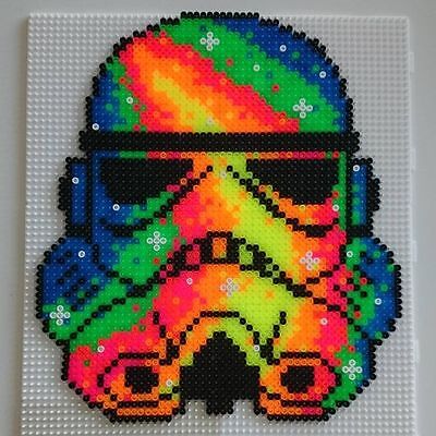 Stormtrooper Perler Art Necklace Kandi Rave Edm Plur Sprite Hama Melty Star Wars • 22.49€