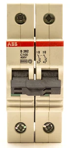 ABB S282C100 100A GHS2820001R0824 DP MCB C100A 6KA 100 AMP CIRCUIT BREAKER - Picture 1 of 9