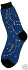 Foot Traffic Men's Pair Socks Navy Blue Constellation Solar System Socks New