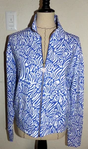 LILLY PULITZER UPF 50+ Wrenley Zip Up Jacket ZEE BEBE Size LARGE NWT $128 - Picture 1 of 7