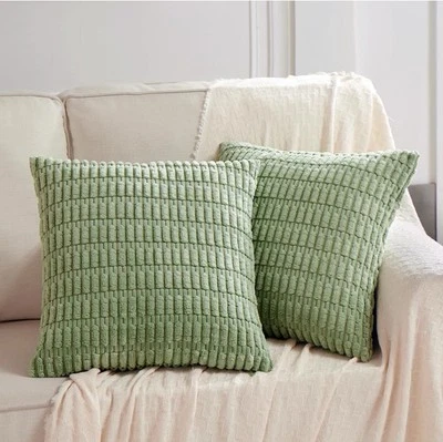 2 Packs Sage Green Decorative Throw Pillow Covers 18X18 Inch for Living Room Cou - Image 1 of 4