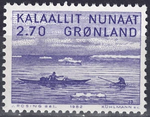 GROENLANDIA 1982 Artisti groenlandesi (Jacob Danielsen) MNH** - Picture 1 of 1