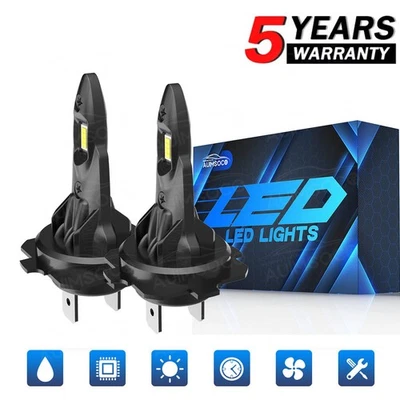 For Yamaha YZF-R6 2003-2015 YZF-R1 2007-2014 LED Headlight H7 Bulbs 6000K White - Image 1 of 4