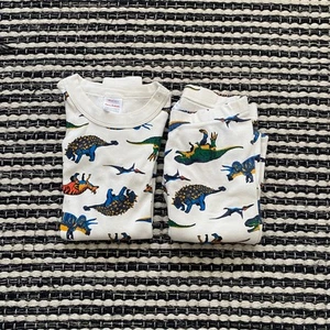 Hanna Andersson Boys Organic Cotton 2P Dinosaur Pj Pajama Set 10 - Picture 1 of 4