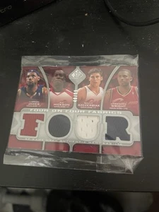 2009 SP Game Used Four on Fabrics /99 LeBron James JJ Hickson Wally Szczerbiak - Picture 1 of 4