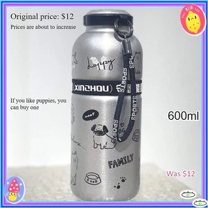 Sausage dog coffee Thermos 600ml stainless steel,Silver,Leak-proof Travel mugs - Picture 1 of 8