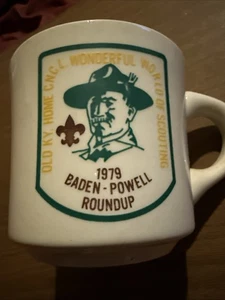 Baden Powell Roundup 1979 OKHC Wonderful World Of Scouting Mug Old Ky Home Rare - Picture 1 of 3