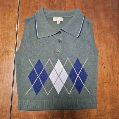 Chaleco Suéter Salvia Y Roble, Para Mujer M, Academia, Joven Contemporáneo, Preppy Foto 1 de 4
