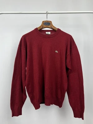 Suéter Pullover Manga Larga Lacoste Para Hombre Borgoña Mezcla Lana Talla 7 XL-XXL Foto 1 de 4