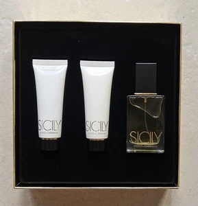 Dolce & Gabbana SICILY 50ml EDP + Body Lotion + Shower Gel Gift Set (Brand New) - Picture 1 of 8
