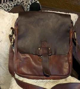 Harbour 2nd Leder Crossbody Schultertasche Marlies Flap Natur Braun - Bild 1 von 4