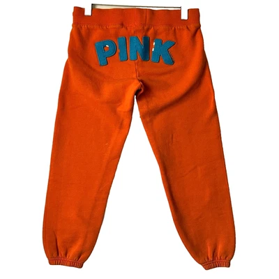 罕见 Y2K Victoria’s Secret 粉色 XS 狗标志 我最喜欢的出汗 流行橙色 — 第 1/4 张图片