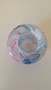 Mulitcoloured Dartington Art Glass Small Squat Vase - Picture 1 of 3