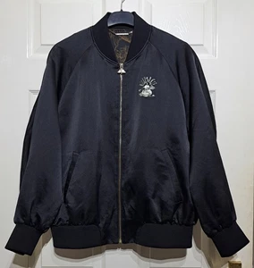 Mithridate Satin Embroidered Bomber Jacket Women's Size XL Studio Sample BNWOT - Picture 1 of 18