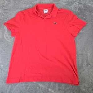 Camisa Lacoste Para Hombres 7 Salmón Calce Ajustado Cuello Abierto París Polo Informal Preppy - Imagen 1 de 6