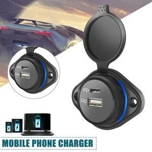 Charge rapide 12 V double chargeur de voiture USB prise d'alimentation haute/bas - Photo 1 sur 12