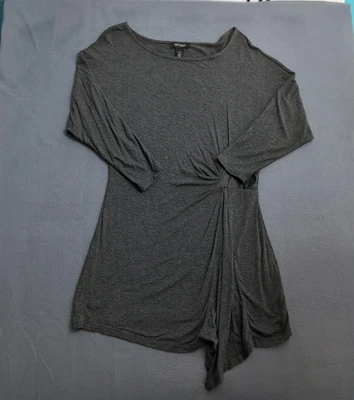 White House Black Market 女式 S 灰色船领 Dolman 袖换装连衣裙 — 第 1/4 张图片