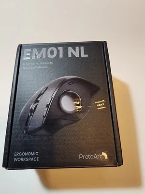 EM01 Wireless Bluetooth Trackball Mouse 2.4G RGB, Ergonomic, Rechargeable - Image 1 of 4