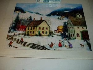 Linda Nelson Stock Pezzi e Pezzi Puzzle Divertimento Invernale in Villaggio Completo - Foto 1 di 1