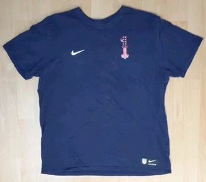Nike Team USA Soccer T-shirt Short Sleeve Tim Howard #1 Men's XXL Blue Athletic - Picture 1 of 11