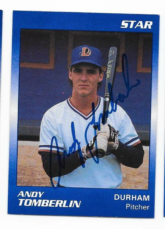 ANDY TOMBERLIN 1989 STAR AUTOGRAPHED SIGNED # 74 DURHAM BULLS BRAVES RED SOX  - Image 1 of 1