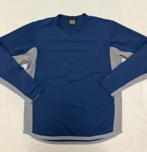 Vintage NIKE SPHERE Blue/Gray Long Sleeve Training Shirt Mens Sz MED Textured - Picture 1 of 12