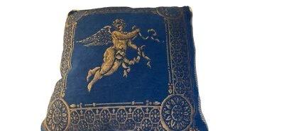 Vintage Red Cherub Cupid Angel Decorative Throw Pillow - Image 1 of 4