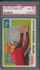 1955 Topps All American #81 Cotton Warburton PSA NM-MT 8 *5272