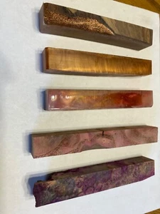 Combination pack 5 hybrid, stabilized pen/stricker turning blanks - Picture 1 of 1