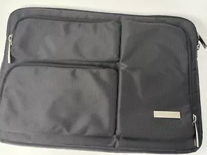 LACDO 13 x 10 inch Tablet Sleeve Case Canvas Charcoal Gray - Picture 1 of 5