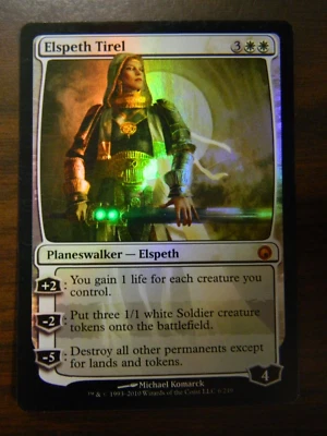 MTG FOIL Scars Of Mirrodin Elspeth Tirel Mythic Rare Excellent - NM Cond - Image 1 of 2