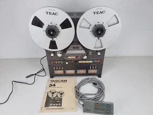 Tascam Type 34 1/4'' Reel To Reel Recorder-New Belts-New Pich Roller With Remote - Afbeelding 1 van 10