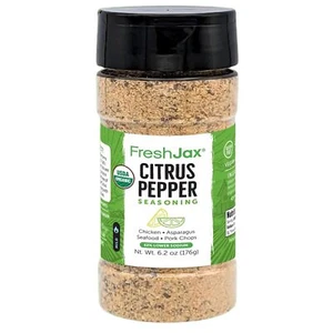 FreshJax Organic Citrus Pepper Seasoning Blend (6.2 oz Large Bottle) Non GMO - Picture 1 of 9