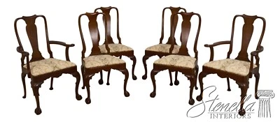 L68174: Juego de 6 sillas de comedor KINDEL Winterthur Clawfoot de nogal Foto 1 de 4