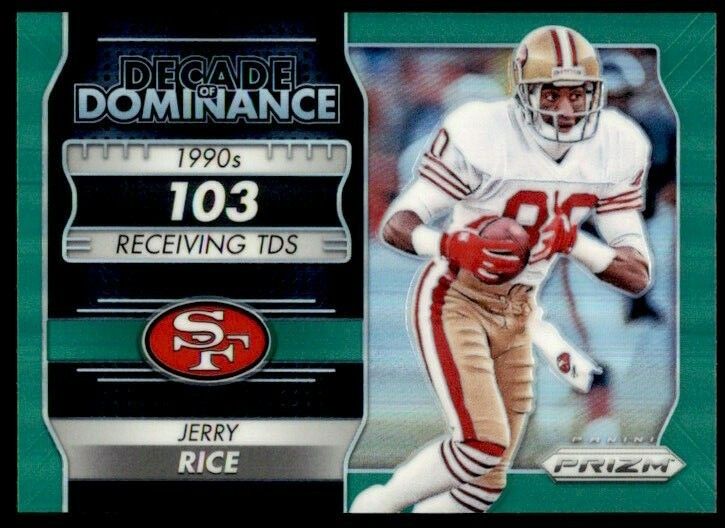 2016 Panini Prizm Jerry Rice Decade of Dominance Green Prizm