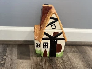 Norcrest Japanese Collectible Ceramic Hand Painted Country Cottage  Cookie Jar - Picture 1 of 13